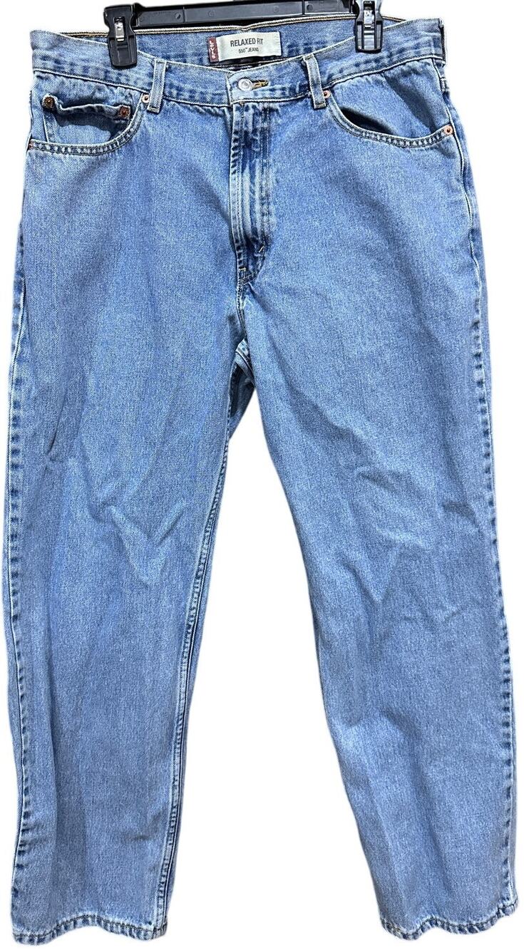 Vintage Levis 550 Jeans Men 36x30 (34x29) Light Blue Relaxed Fit Cotton Mid Rise